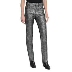7 For All Mankind Women's East High Rise Slim Jeans Foil Dot, US 31